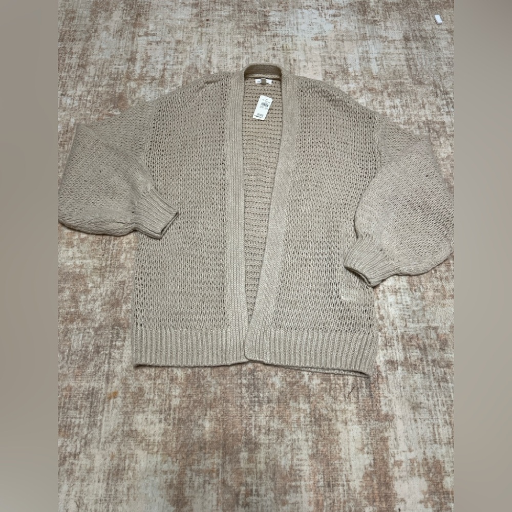 Aerie Tan Knit Cardigan